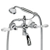 Black Curved Crystal Lever Bathroom Ranges Bastide Wall Mounted Bath and Shower Mixer thumbnail