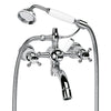 Black Curved Crystal Lever Bathroom Ranges Bastide Wall Mounted Bath and Shower Mixer thumbnail
