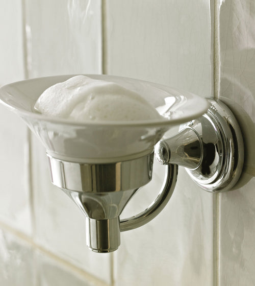 Bastide Wall Mounted Ceramic Soap Dish Soap Dishes and Dispensers