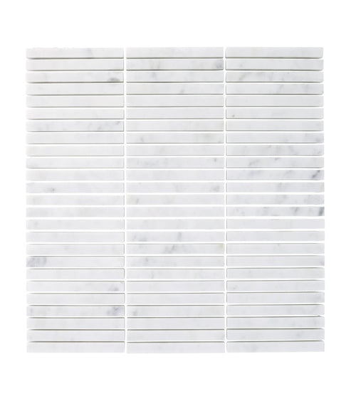 Carrara White Stacked Mosaic