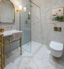 59.5cm x 59.5cm Bathroom Floor Tiles South Beach Marble Effect Tile Townsend thumbnail