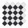 Chequers Court 4.8sq White & Black bevelled edge
