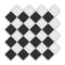 Chequers Court 4.8sq White & Black bevelled edge