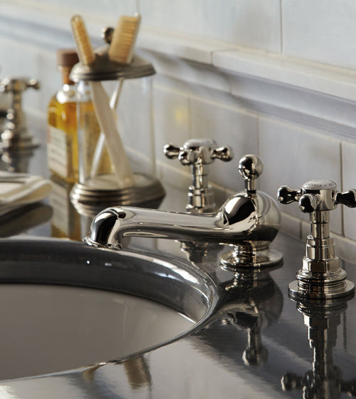 Classic 3 Hole Basin Mixer Extended Spout