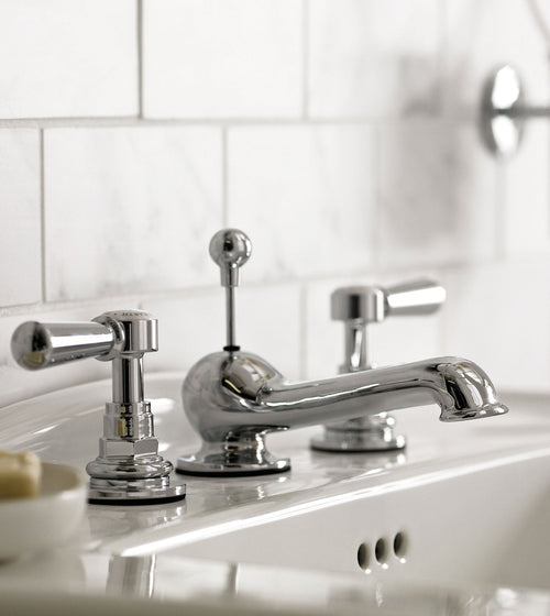 Classic 3 Hole Basin Mixer Extended Spout