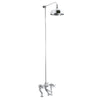 Cross Head Bathroom Ranges Classic Bath Mixer and Overhead Shower with Fixed Riser thumbnail