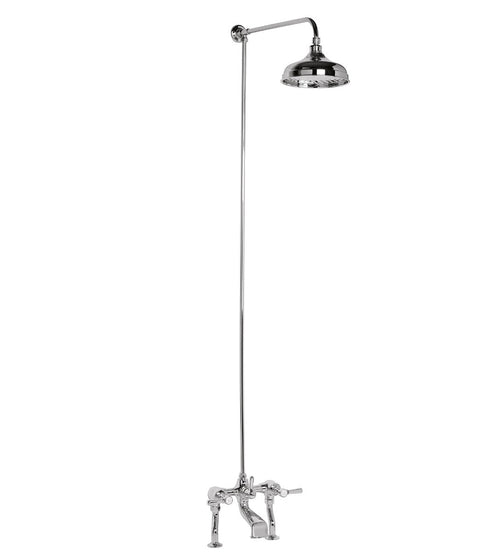 Classic Bath Mixer and Overhead Shower with Fixed Riser Bathrooms/Taps & Mixers