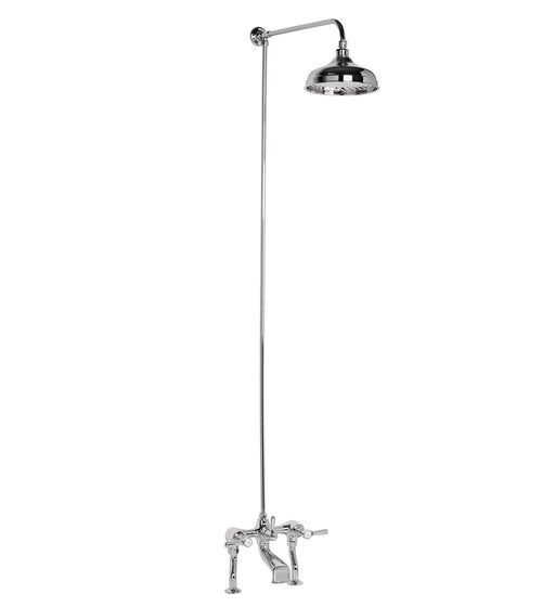 Classic Bath Mixer and Overhead Shower with Fixed Riser Bathrooms/Taps & Mixers