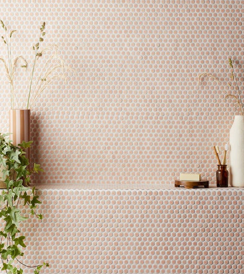 Copenhagen Penny Round White Mosaic