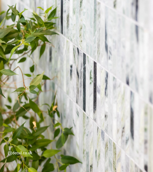 Seaspray Green Stacked Marble Mosaic Ranges