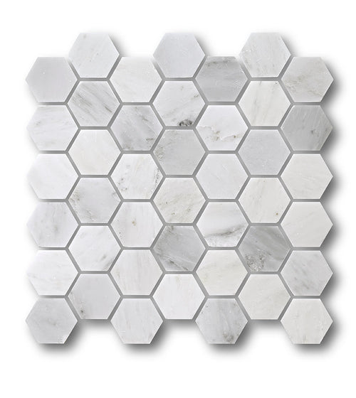 East Hampton Large Hexagon Mosaic, Honed