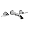 Black Lever Bathroom Ranges Empire Wall Mounted 3 Hole Bath Mixer thumbnail