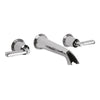 Black Lever Bathroom Ranges Empire Wall Mounted 3 Hole Bath Mixer thumbnail