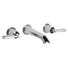 Black Lever Basin Taps Empire Wall Mounted 3 Hole Basin Mixer thumbnail