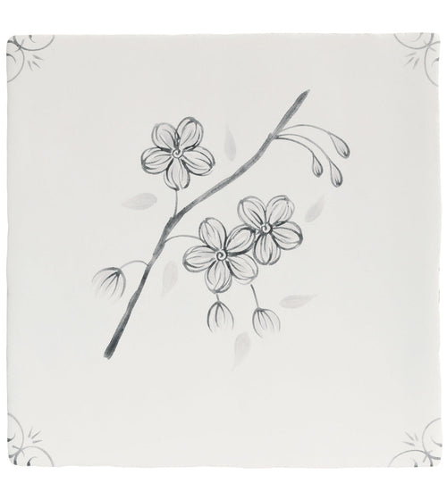 English Delft Charcoal Blossom