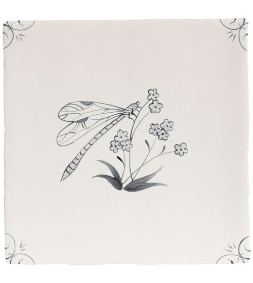 English Delft Charcoal Dragonfly