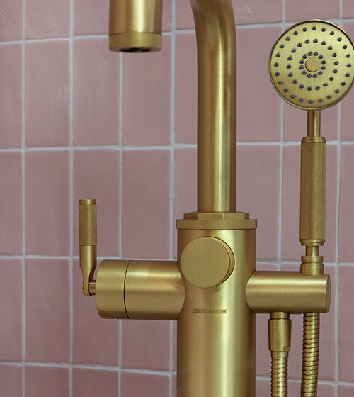 Haus Modernist Bath Mixer with Standpipe and Handshower Bathrooms/Taps & Mixers