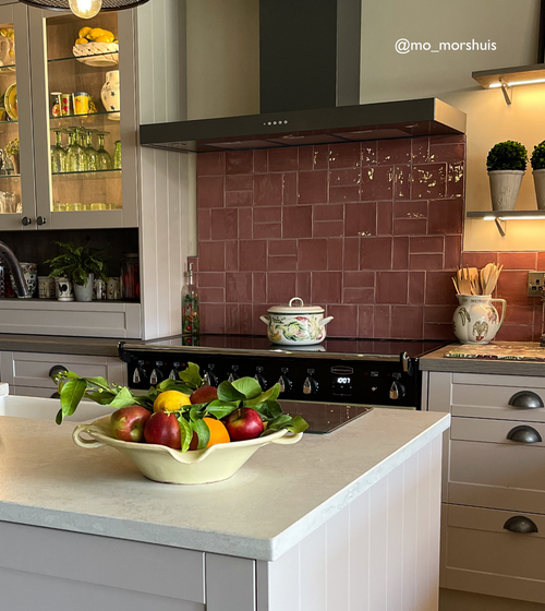 Jaipur Pompeiian Red 6.5 x 13 Red and Pink Wall Tiles