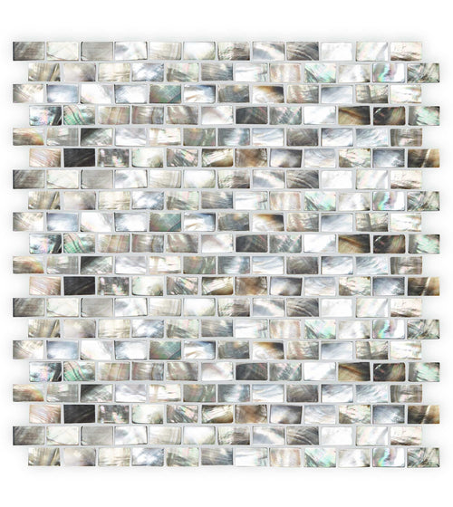 Mother of Pearl Black Rectangle