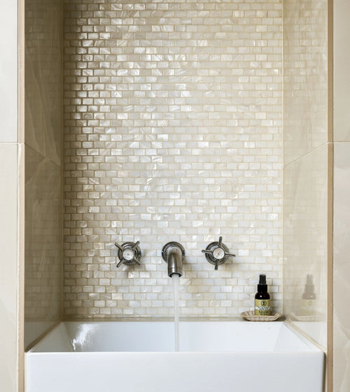 Mother of Pearl White Rectangle