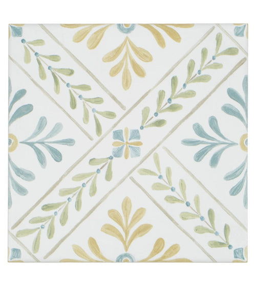 Nina Campbell Goa Aqua/Ochre