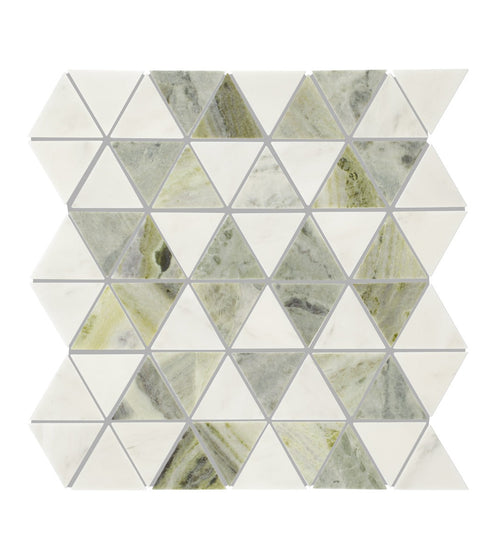 Seaspray Green Triangles Mosaic