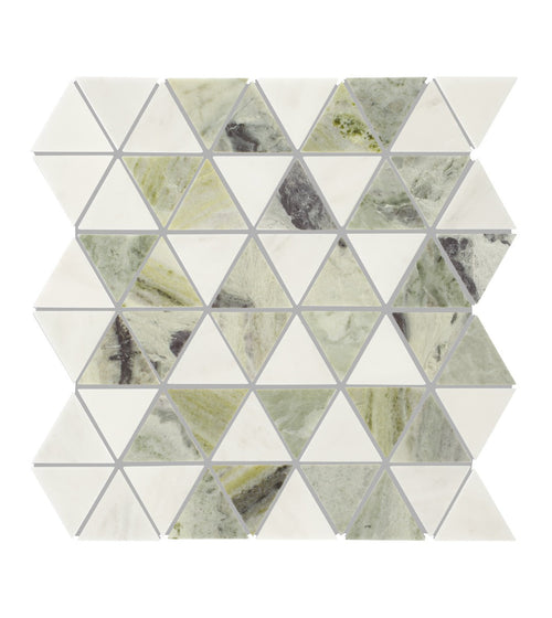 Seaspray Green Triangles Mosaic