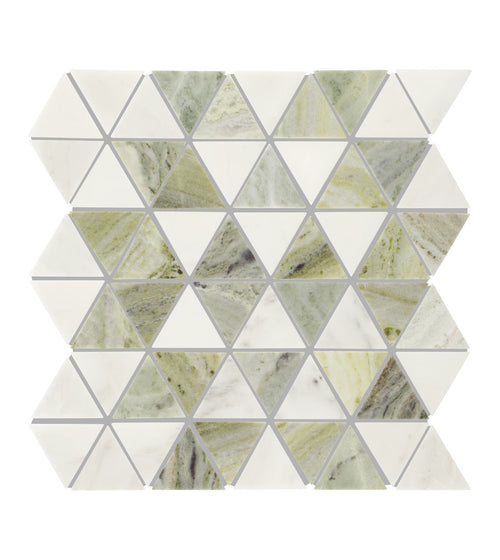 Seaspray Green Triangles Mosaic