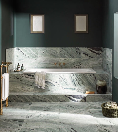 Seaspray Green Triangles Mosaic