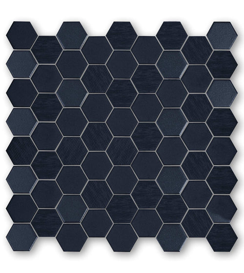 Trentino Hexa Navy - 31.6x31.6x0.4