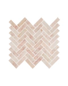 Aegean Pink Herringbone Mosaic