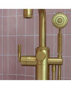 Haus Modernist Bath Mixer with Standpipe and Handshower