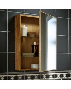 Bathroom Mirror -  Slimline Cabinet 550 - Oak