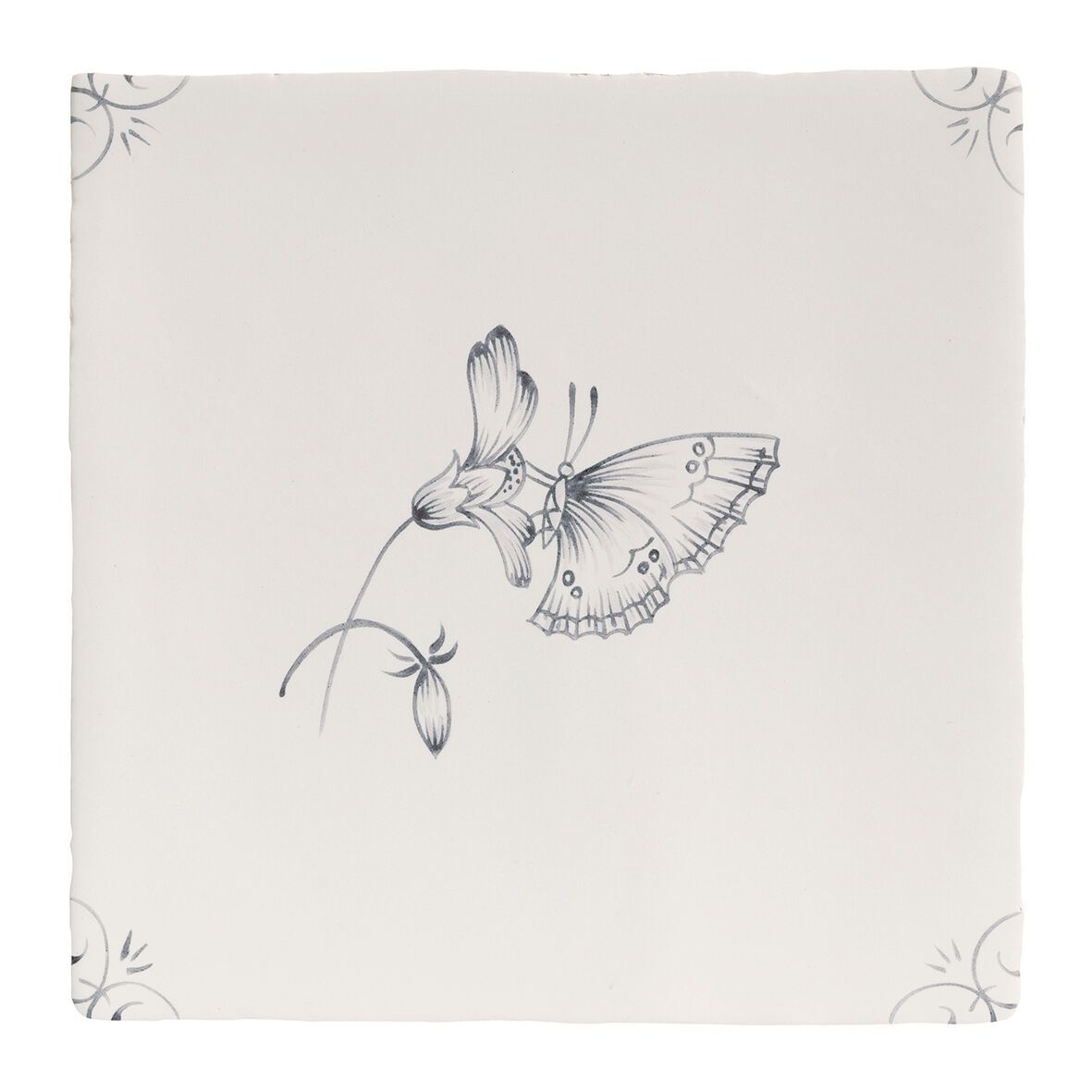 English Delft Charcoal Butterfly 2
