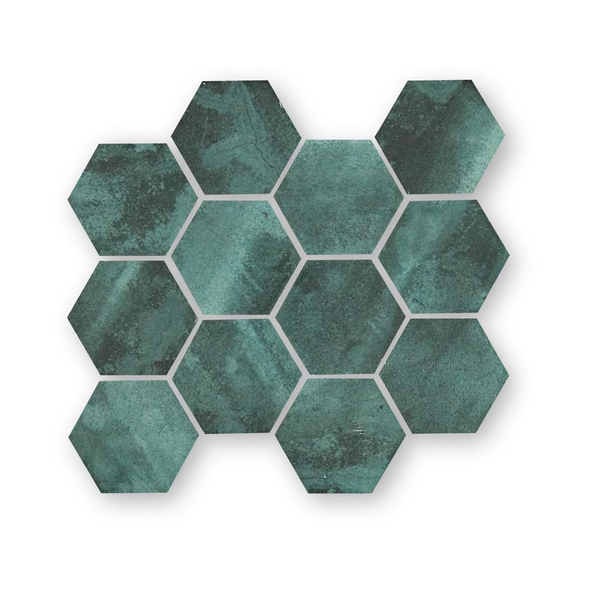 Nebula Green Hexagon