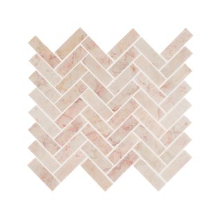 Aegean Pink Herringbone Mosaic