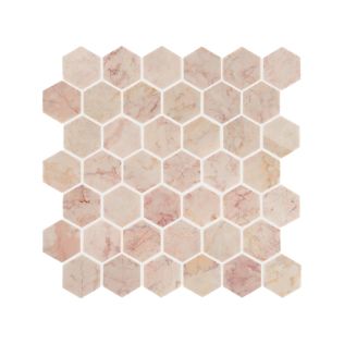 Aegean Pink Large Hexagon Mosaic