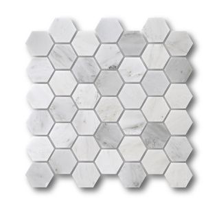 East Hampton Large Hexagon Mosaic, Honed