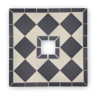 Geometric Black and White Oxford Corner